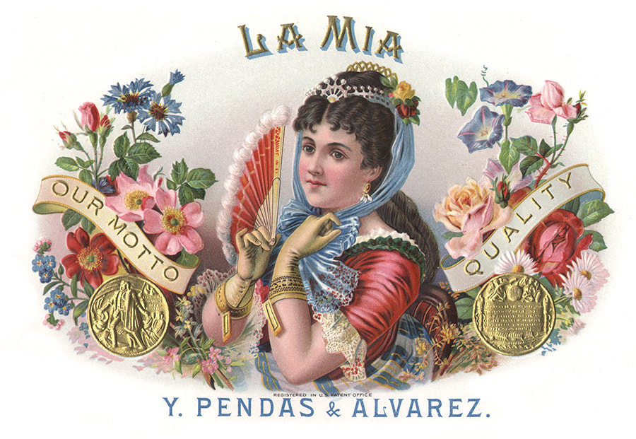 “La Mia” cigar label – Lozano, Pendas and Company Cigars  