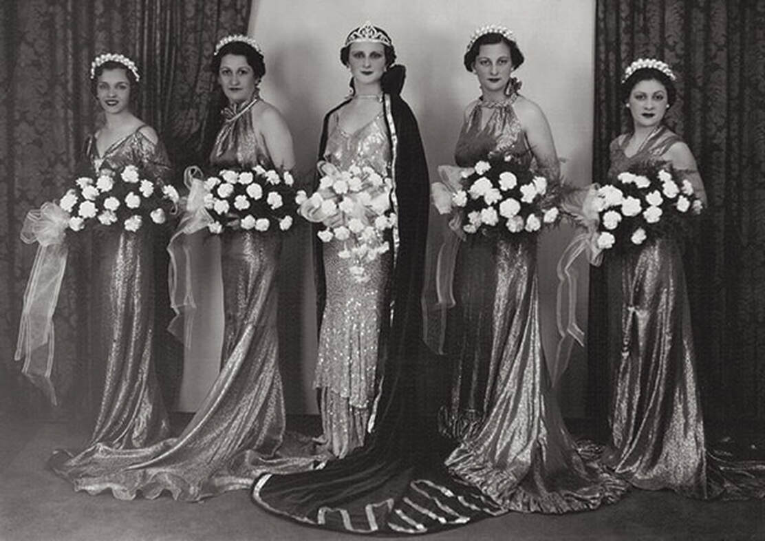 1936 Italian Club Queen Marian Italiano Greco and her court