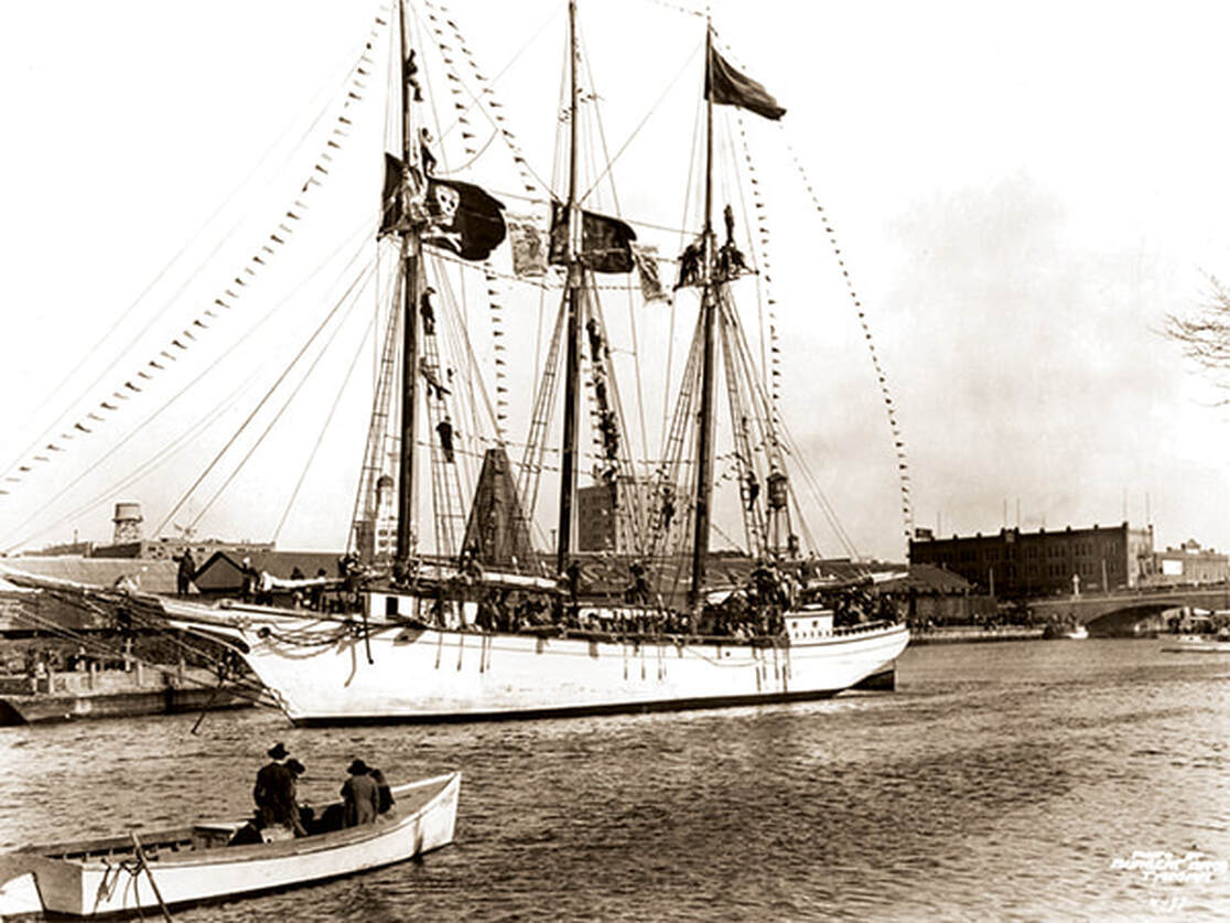 1920 Gasparilla Pirate Ship.