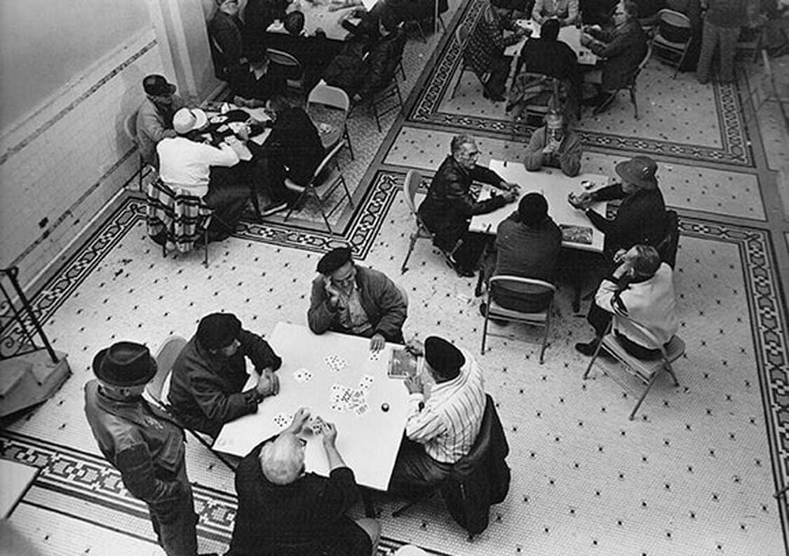 Centro Español Social Club –members playing cards and dominos.