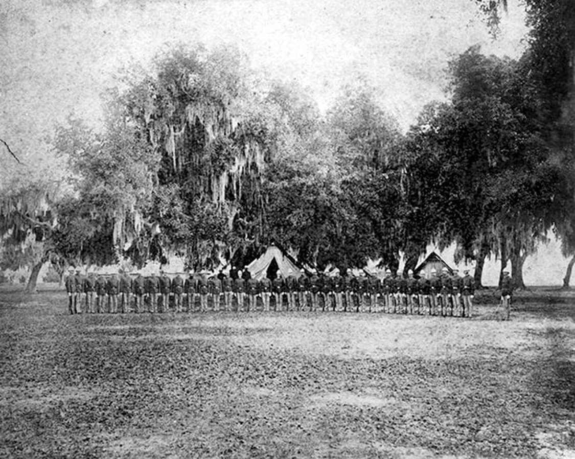 Ft. Brooke soldiers in formation, 1880.