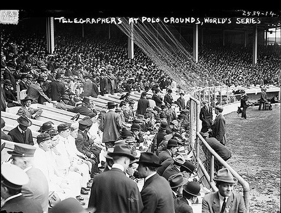 Telegraphers at Polo Grounds, World Series, 1912