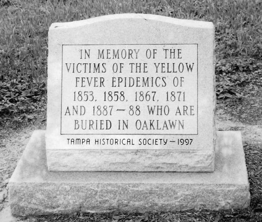 Memorial Headstone in Tampa's Oaklawn Cemetery.